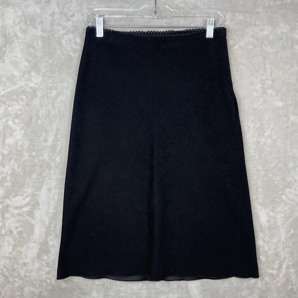 XOXO Vintage 90s Black Mini Skirt Medium Lace Sheer Hem Whimisgoth Buffy